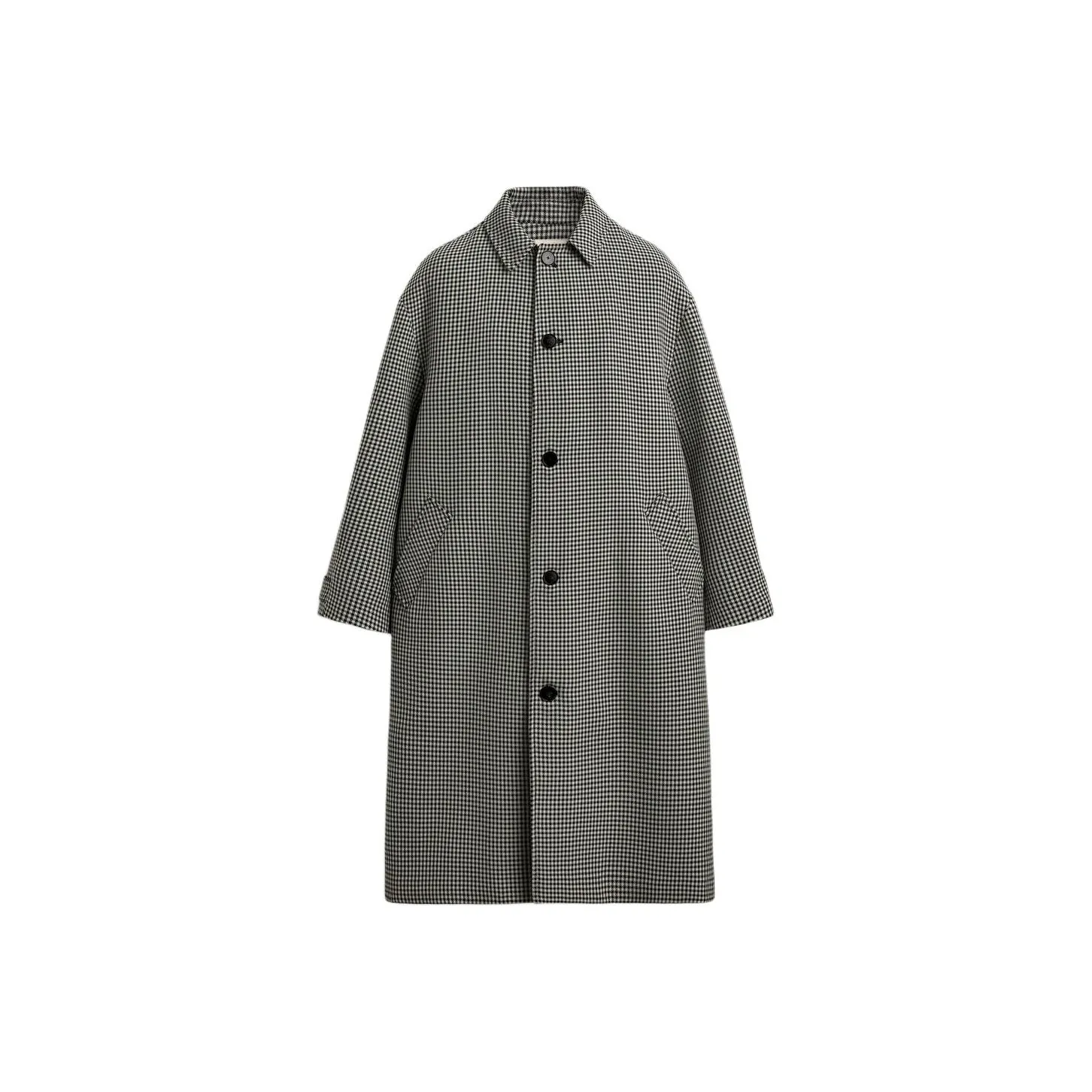 ZARA Белый Черный Мужское Пальто