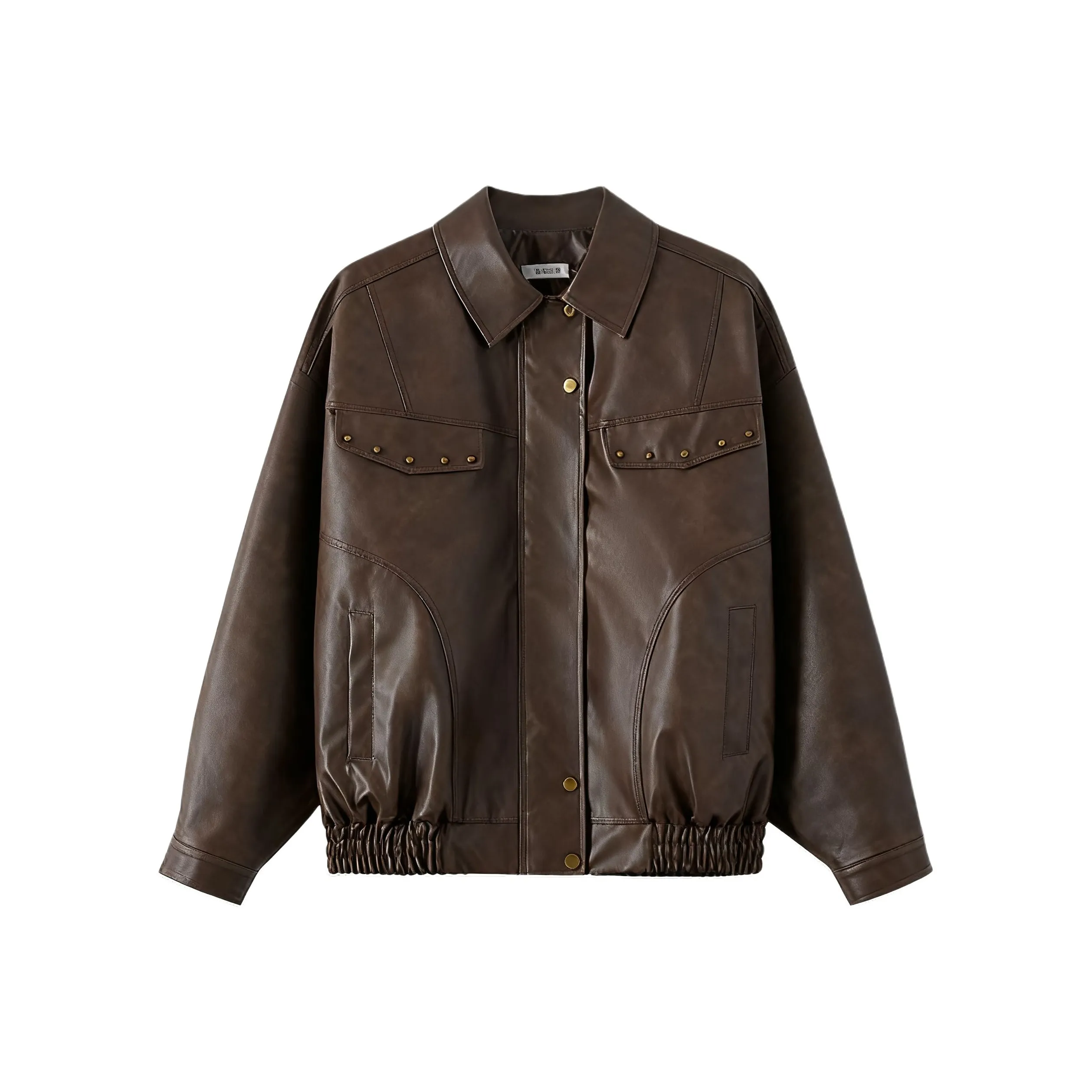 DITB Коричневый Женские Кожаные Куртки