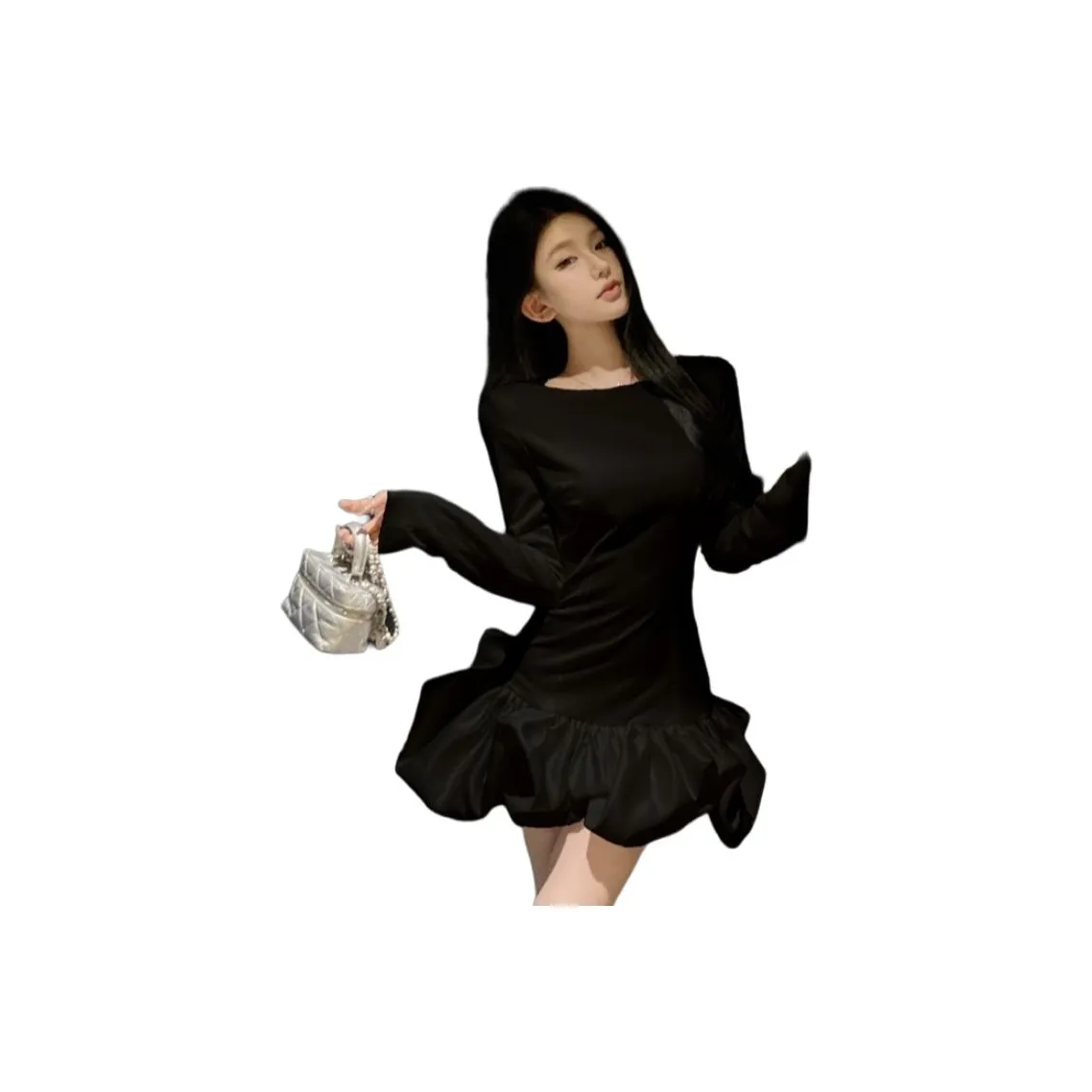 Gentle Welcome Длинное платье с длинными рукавами женское