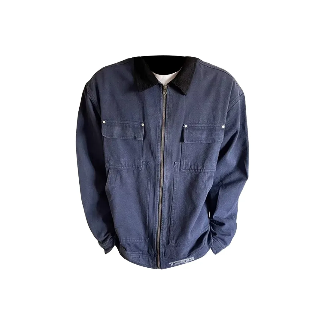 YICHEN Французский Work Синий [Нет Логотипа] Унисекс Куртки