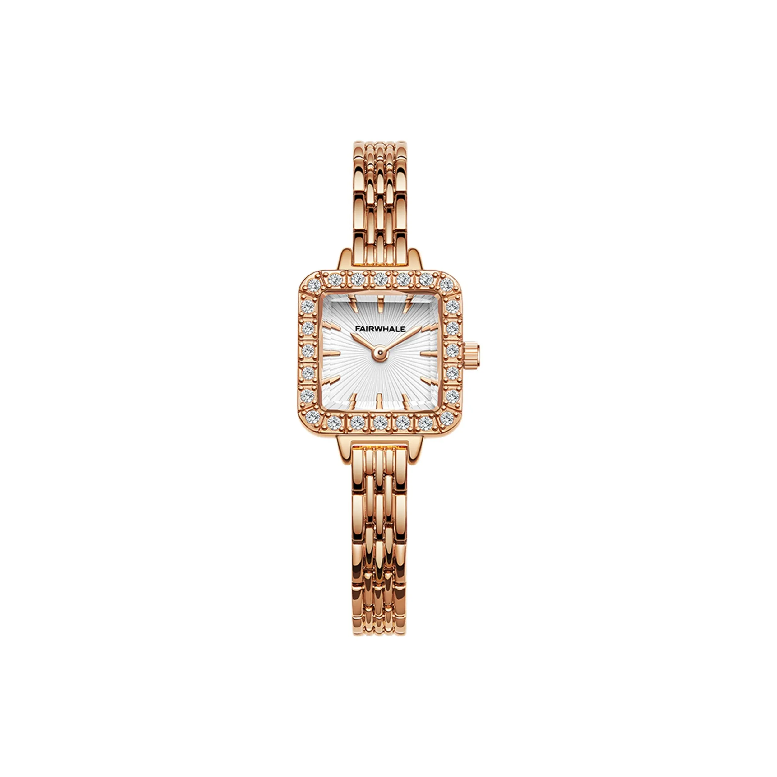 FAIRWHALE Smart Series Кварцевый механизм Металлический ремешок Часы Женские Белый циферблат