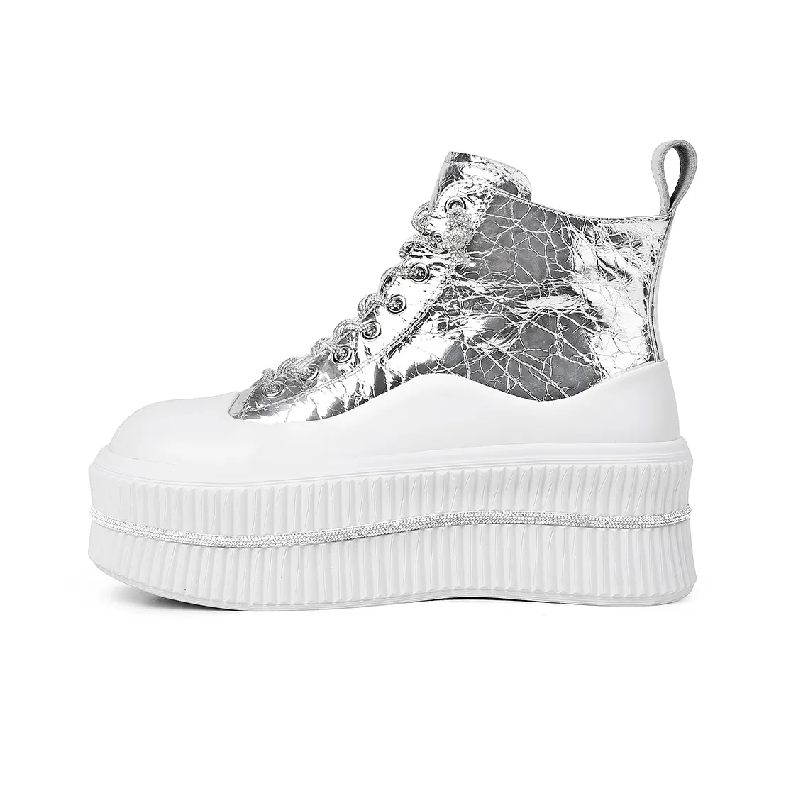 HAOYASENNU Martin Boots Модные и Крутые Серебряные Женские