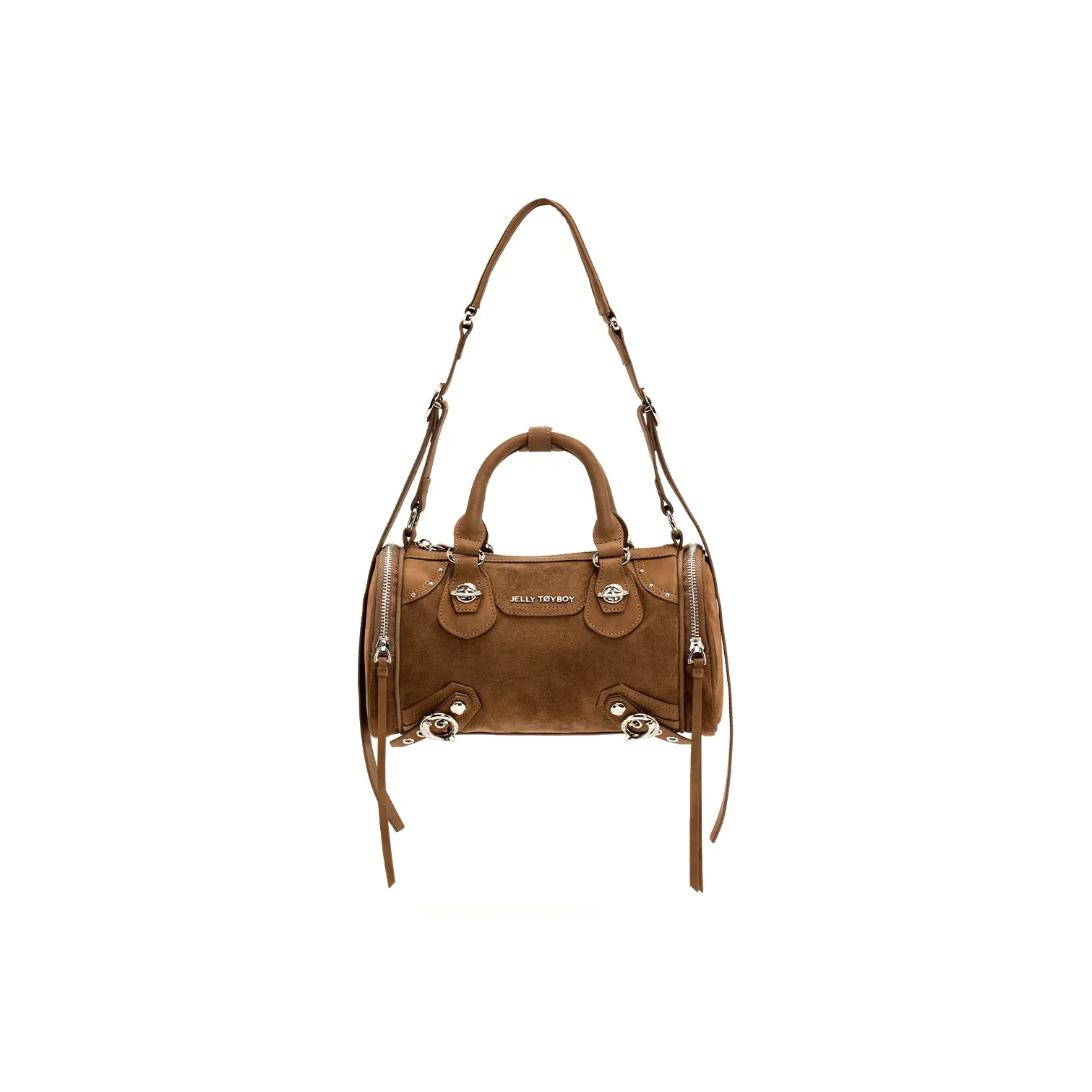 JELLYTOYBOY Ткань Синтетическая кожа Планета Бостон Одно плечо Сумка Обычный Женские Тепло-коричневый Бархат