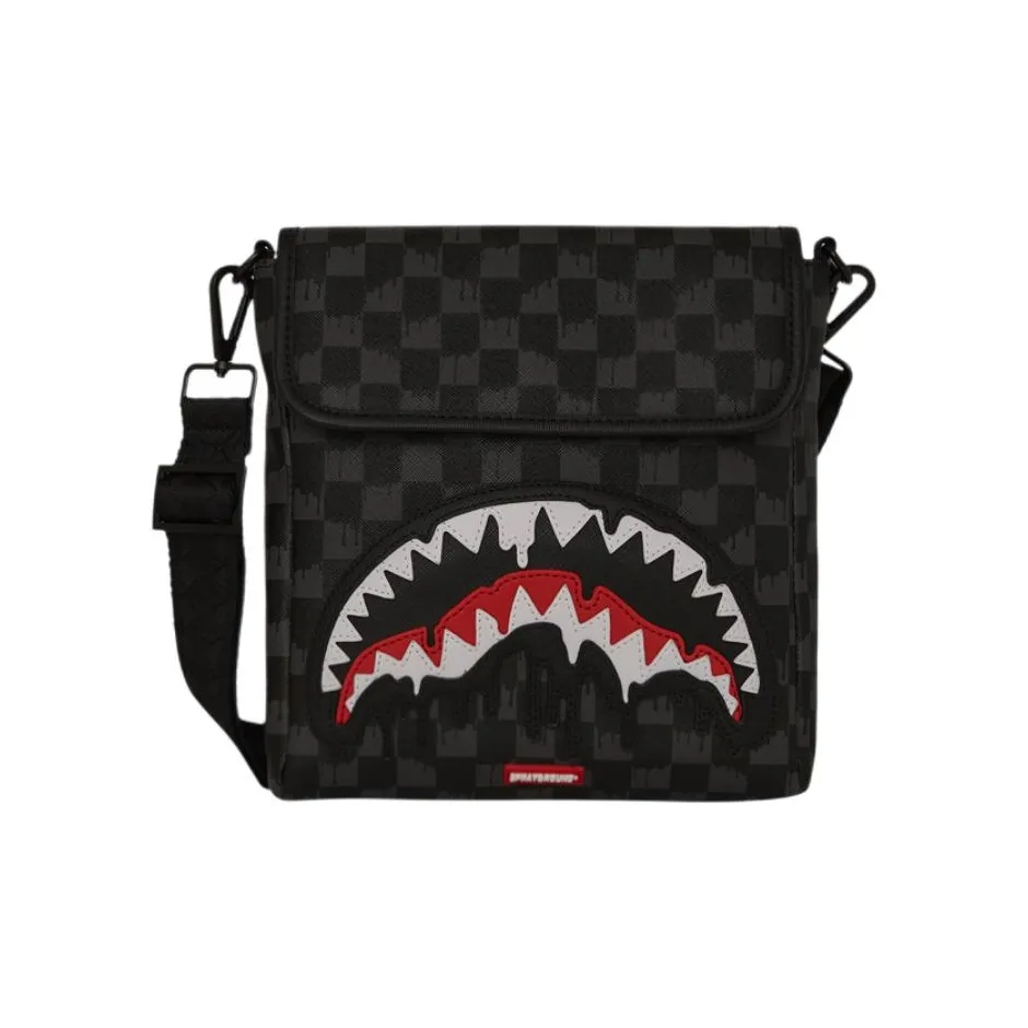 SPRAYGROUND ПВХ Курьерская сумка Сумка через плечо Унисекс Черный