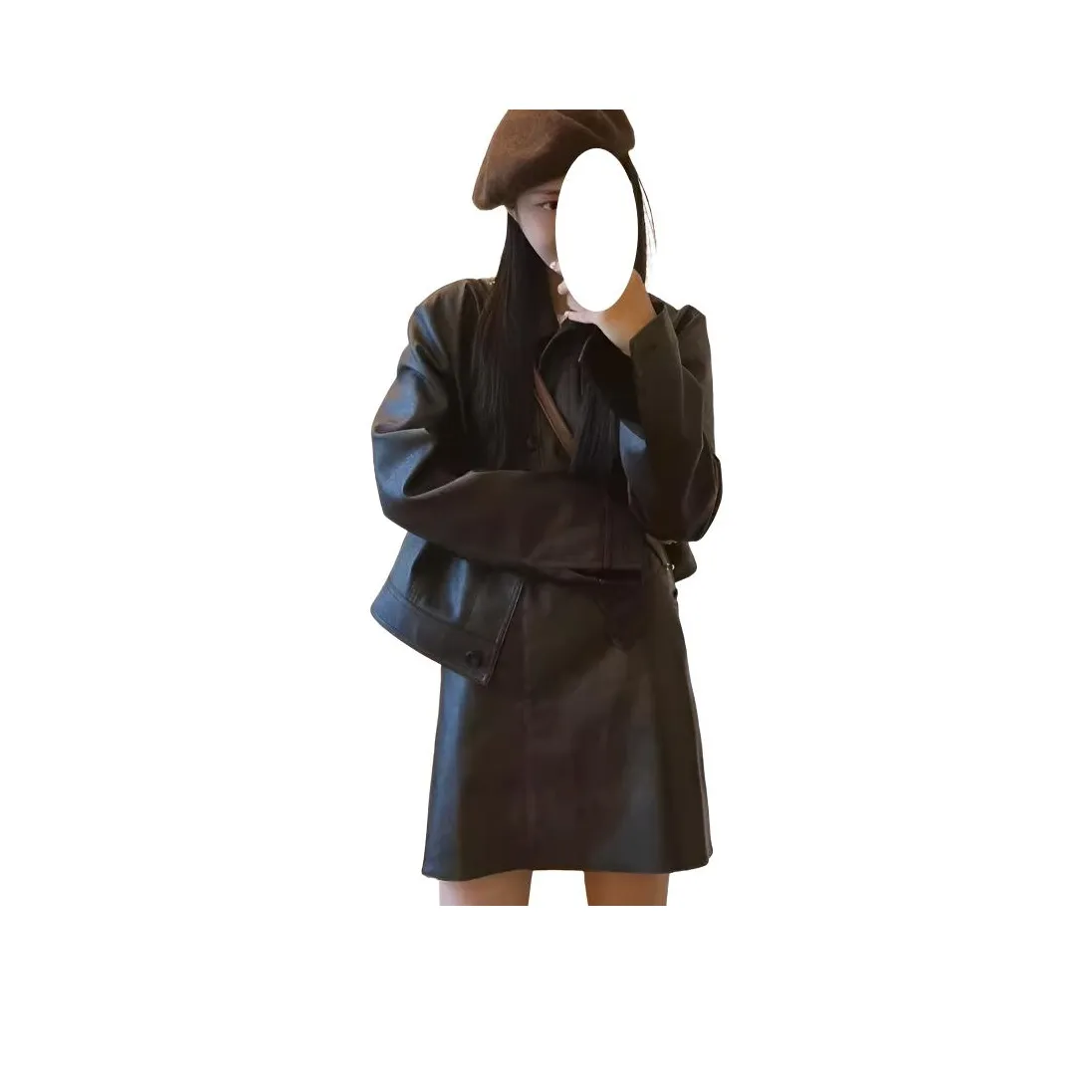 Dippanis Черный топ + Юбка Женские Комплекты с юбкой