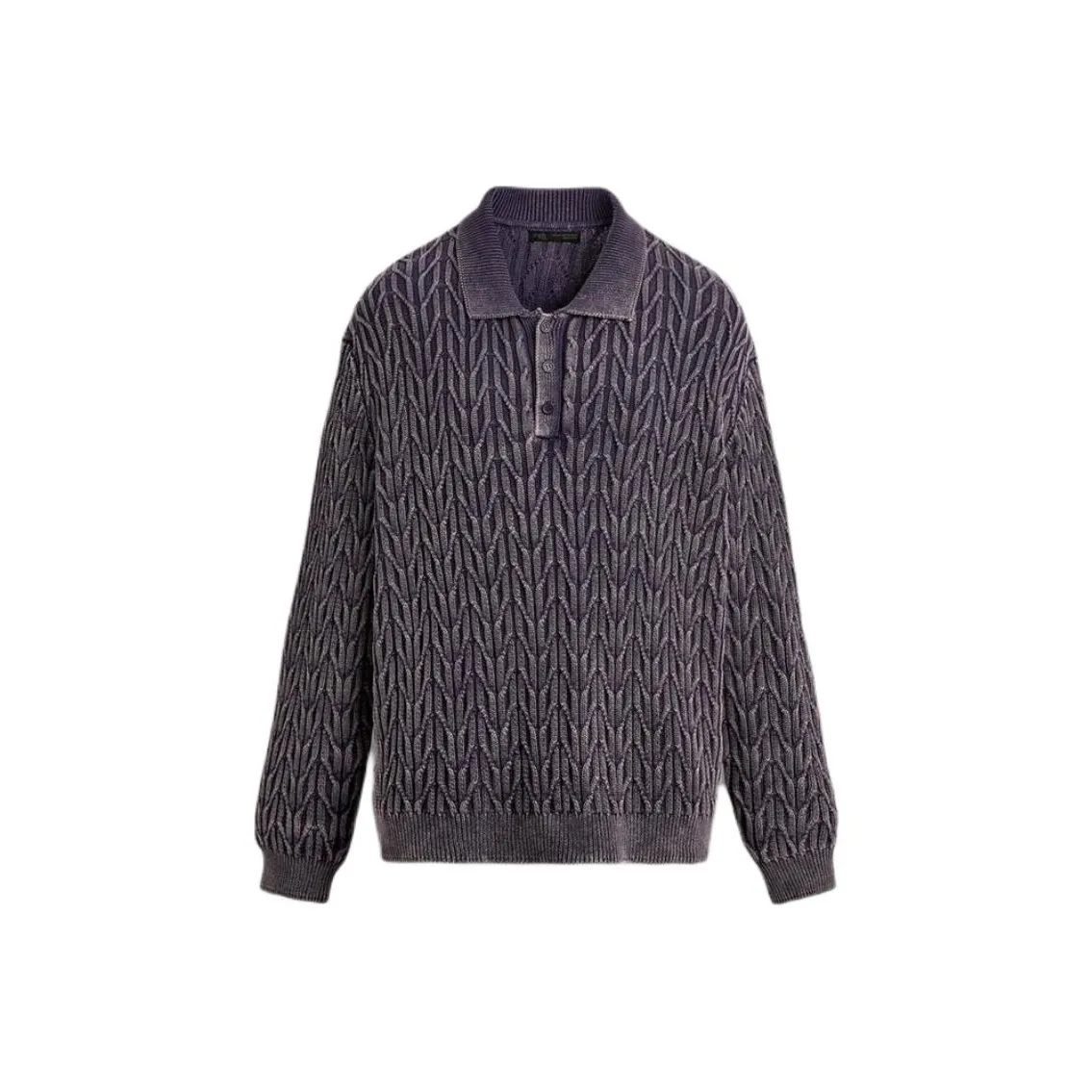 ZARA Light Purple Men's Polo Shirt ZARA Светло-фиолетовая мужская поло рубашка