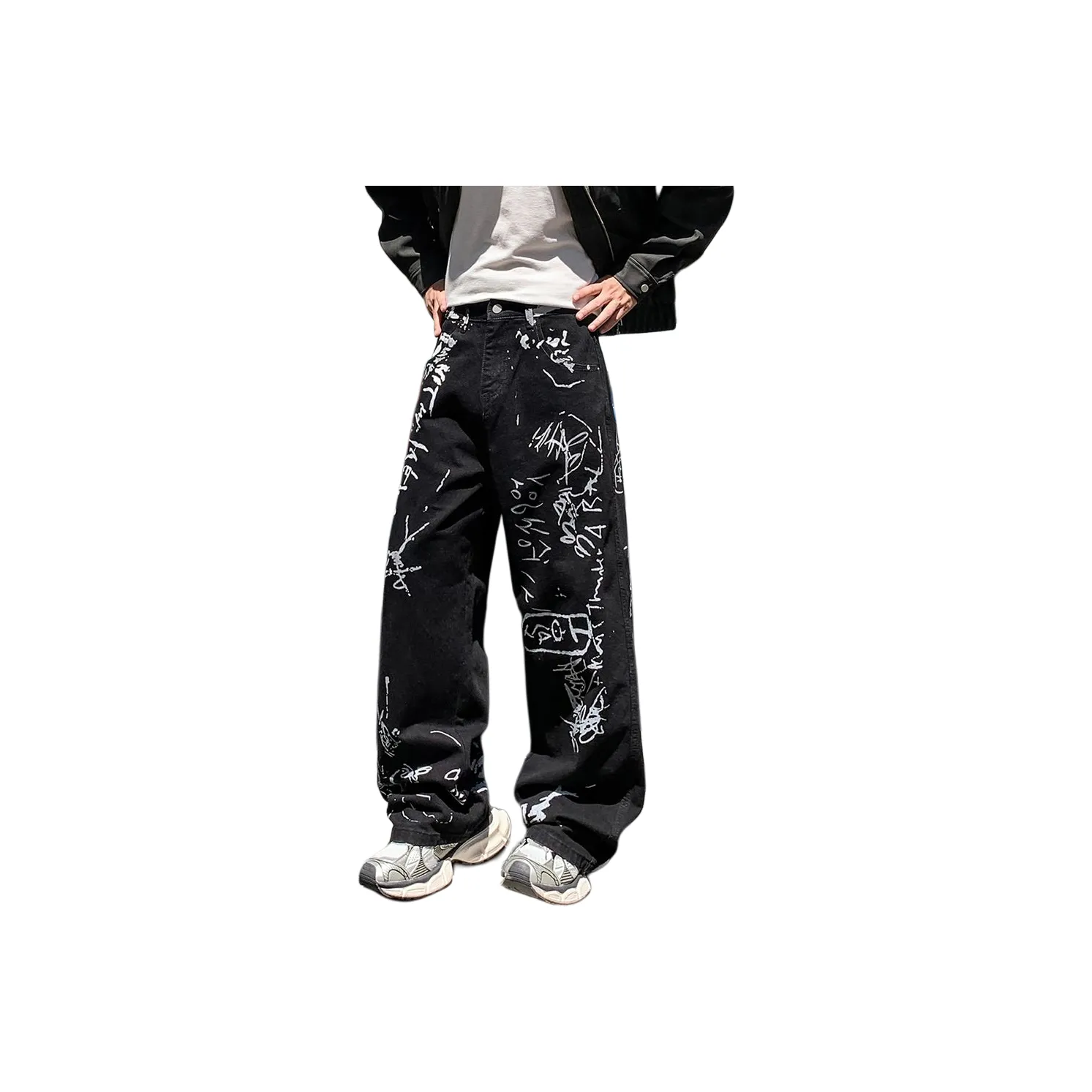 NVRFRGT Черные Унисекс Джинсы