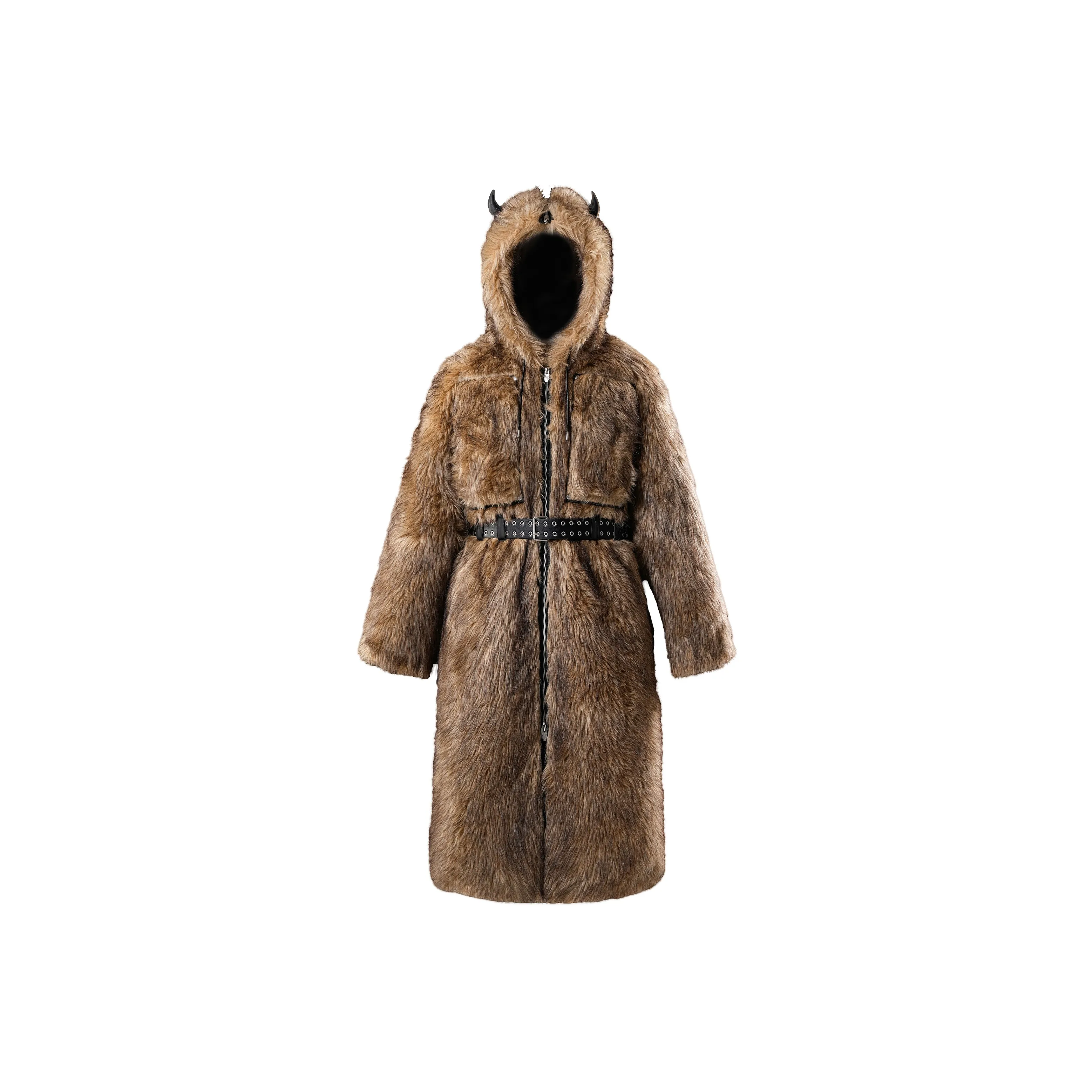 TBHNP Коричневый Желтый Унисекс Меховые изделия