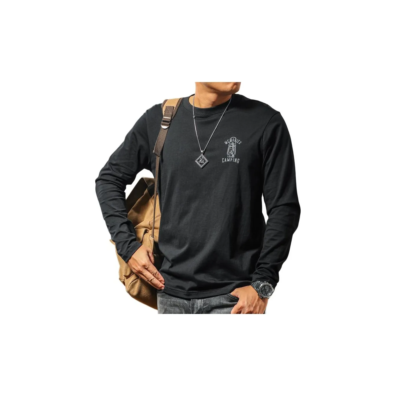 Seasonal Words Черные Мужские T-Рубашки