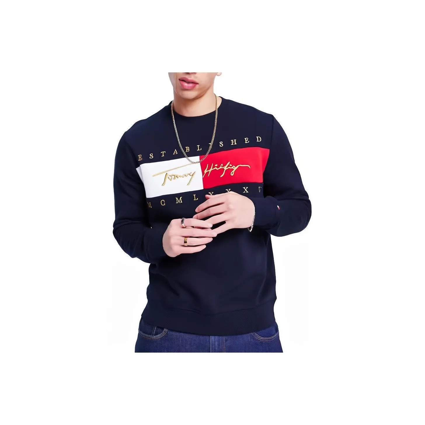 Tommy Hilfiger Толстовка Мужская Темно-Синяя