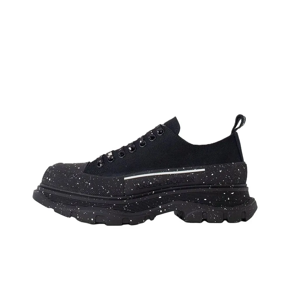 Alexander McQueen Tread Slick Canvas Shoes Men Low Top Black