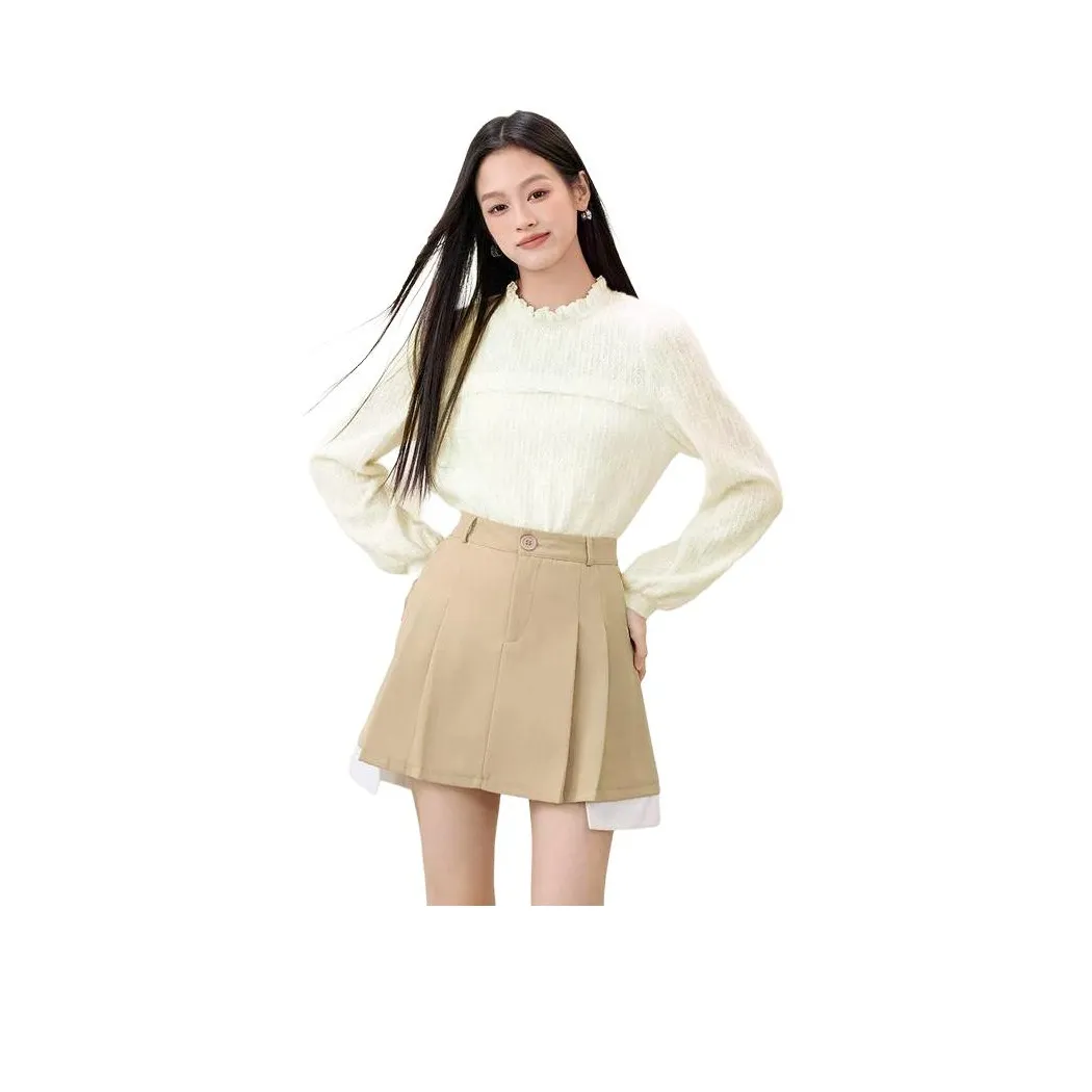 EICHITOO Экрю Женская Трикотажная