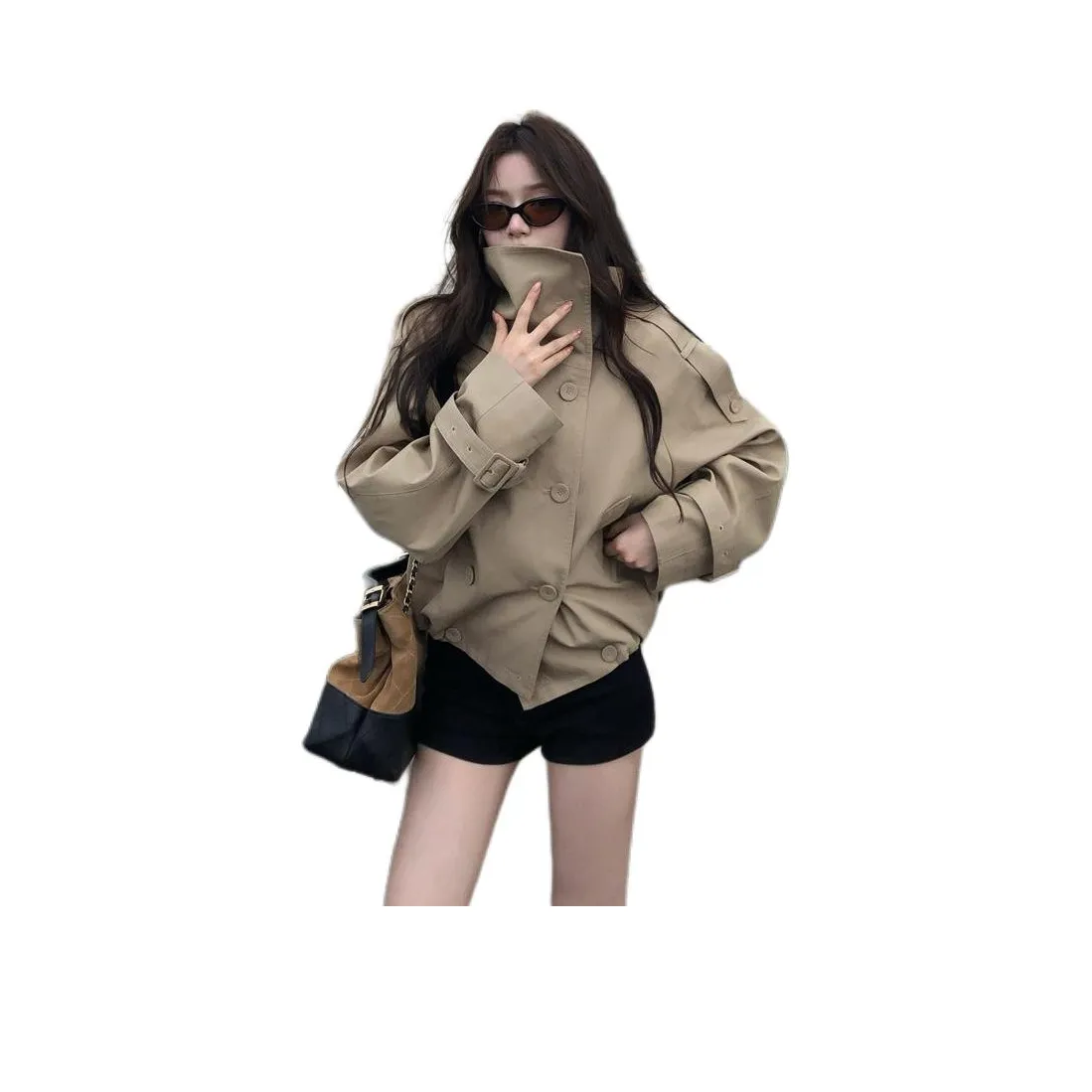 Amyway Хаки Унисекс Тренч