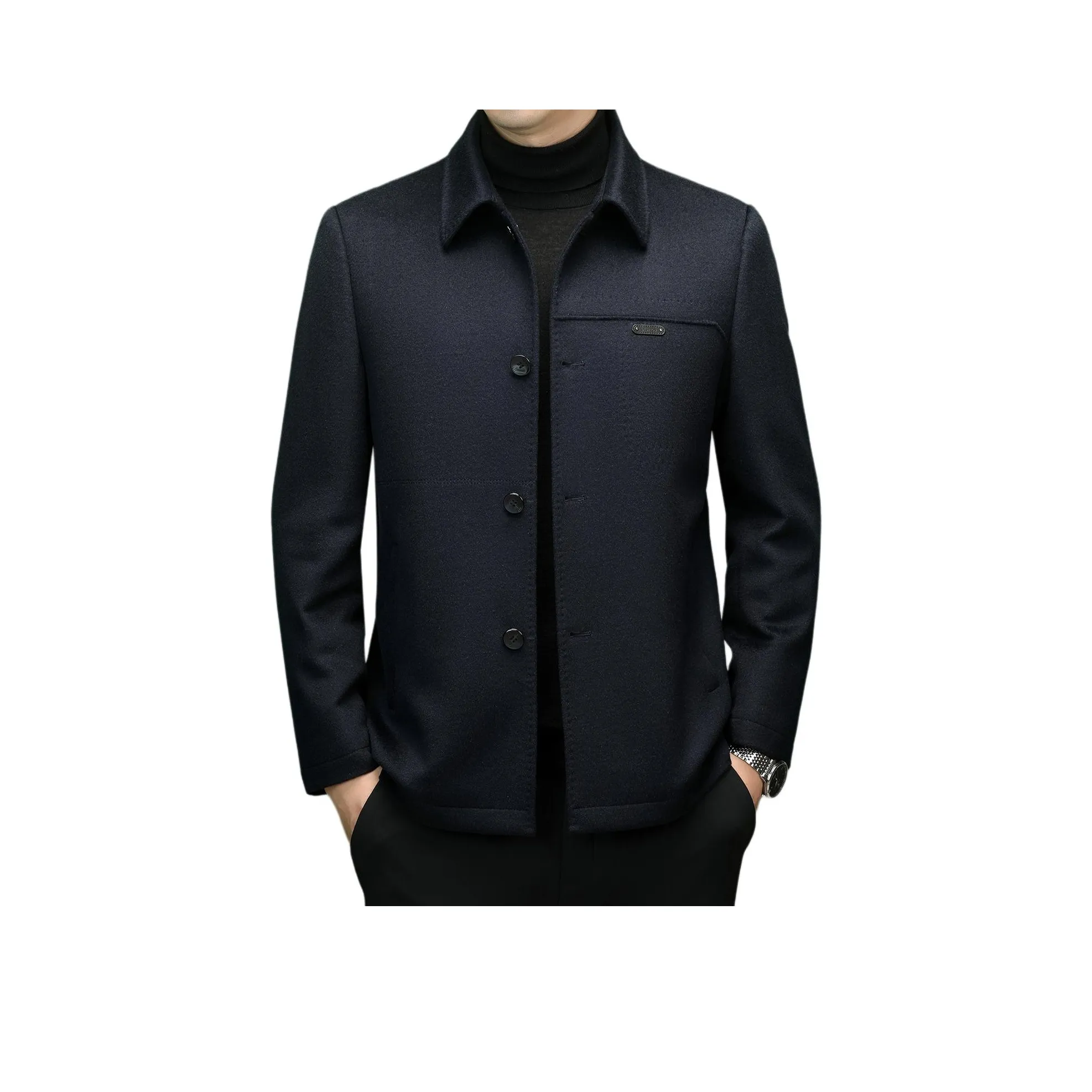 H YXIANG Темно-синий Унисекс Пальто