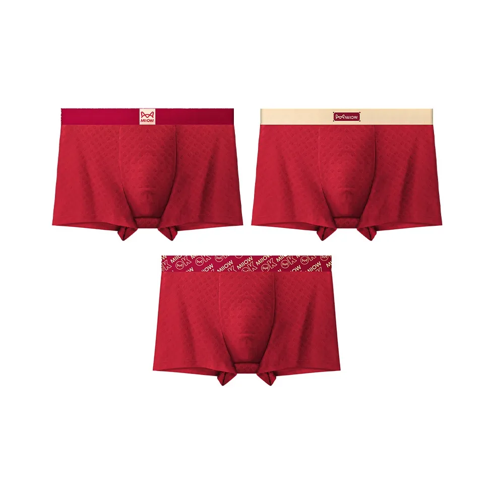 MIIOW Красный Кошка + Желтый Кошка + MIIOW Мужские боксер-шорты