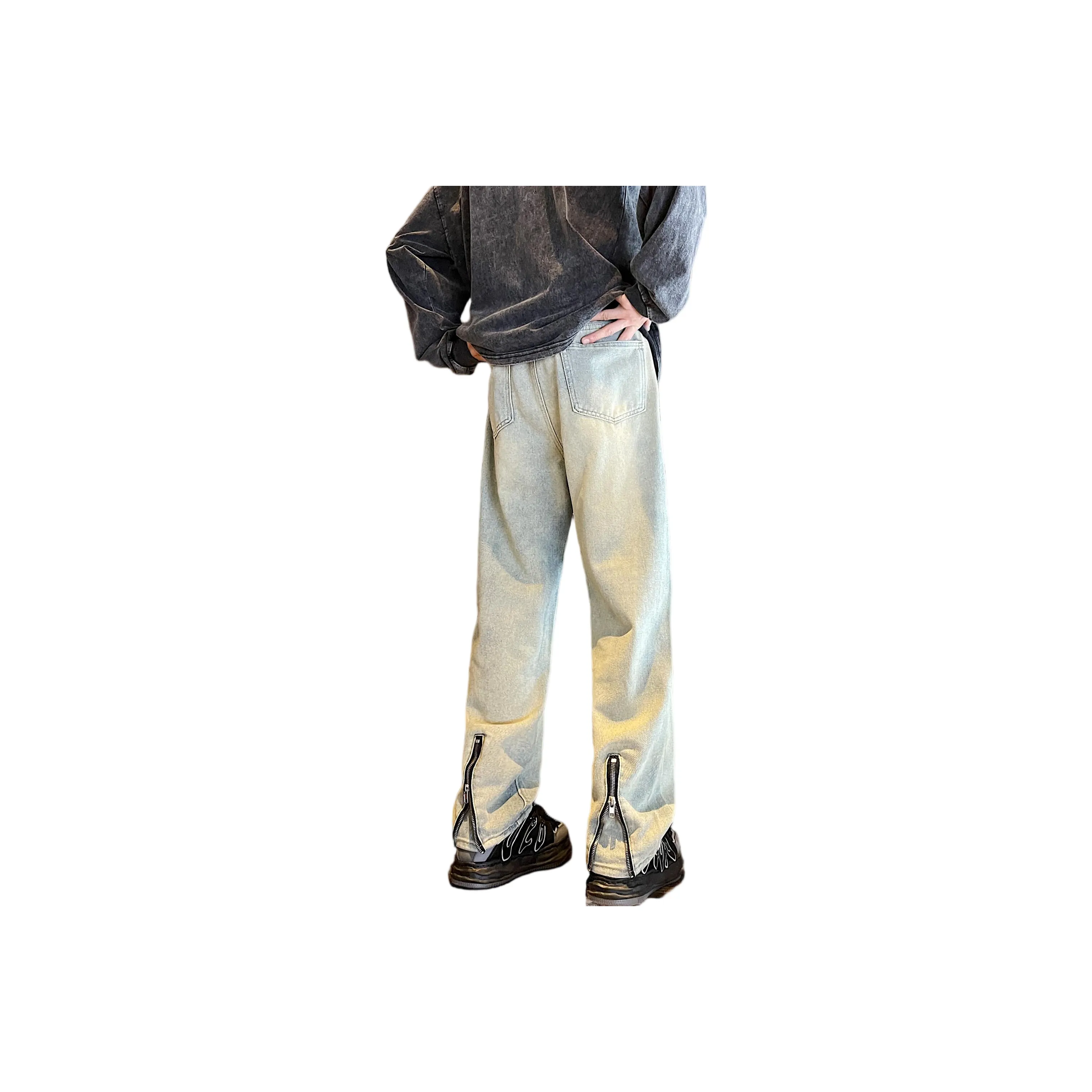 Mulinsen Желтые Грязные Унисекс Джинсы