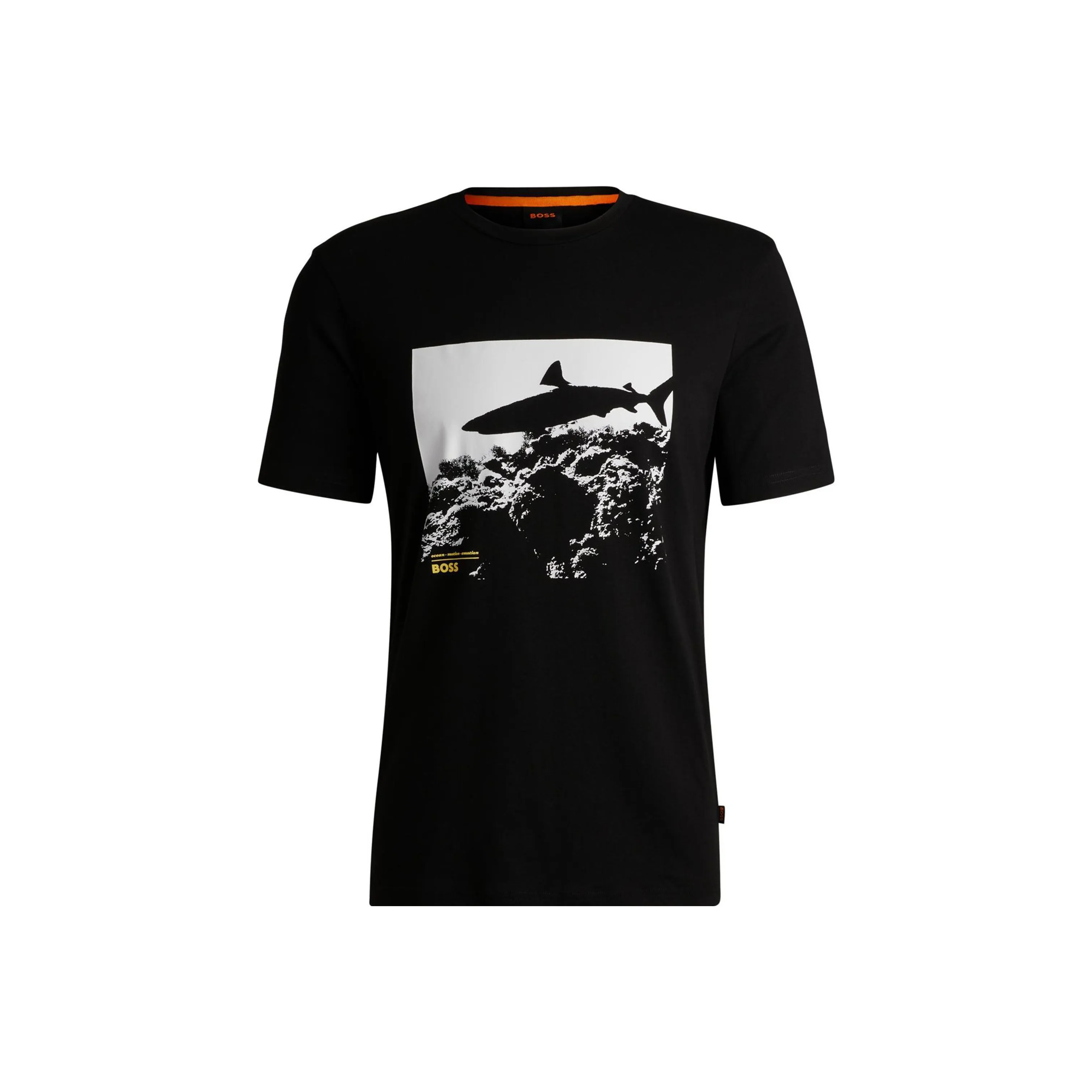 Hugo Boss Хлопок Джерси Регулярный крой Рубашка с Сезонным принтом Рубашка Мужская Черная