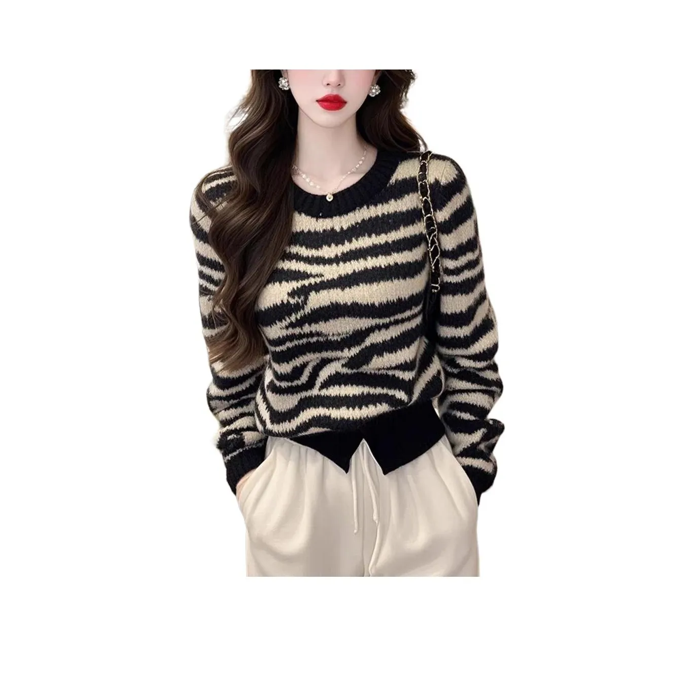 ZVJH Изображение Цвет Женский Трикотаж