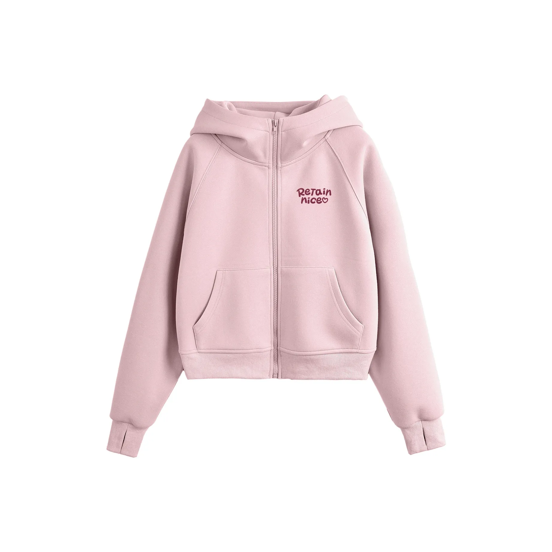 MIZIQI Нежно-розовый Женский Короткий Пальто