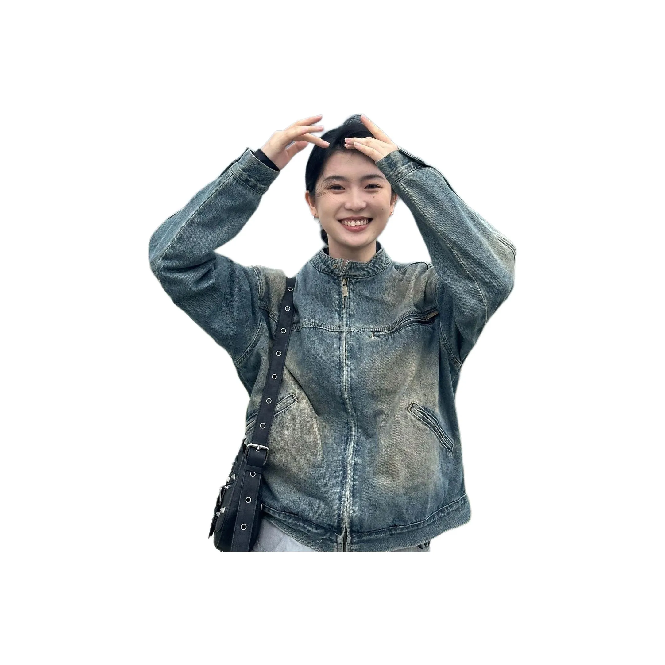 HAPG Винтажный синий Женский Куртка