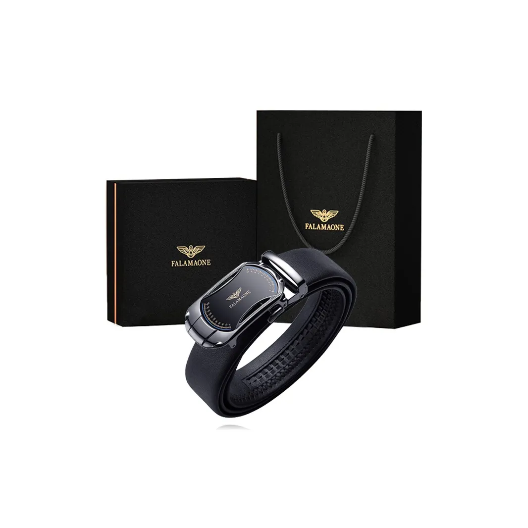 FALAMAONE Ремень из натуральной коровьей кожи мужской ширина 3,5 см