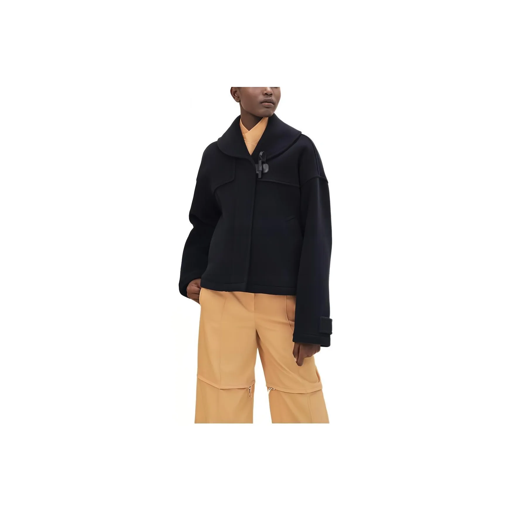 HERMES Jackets Women's Black Blue