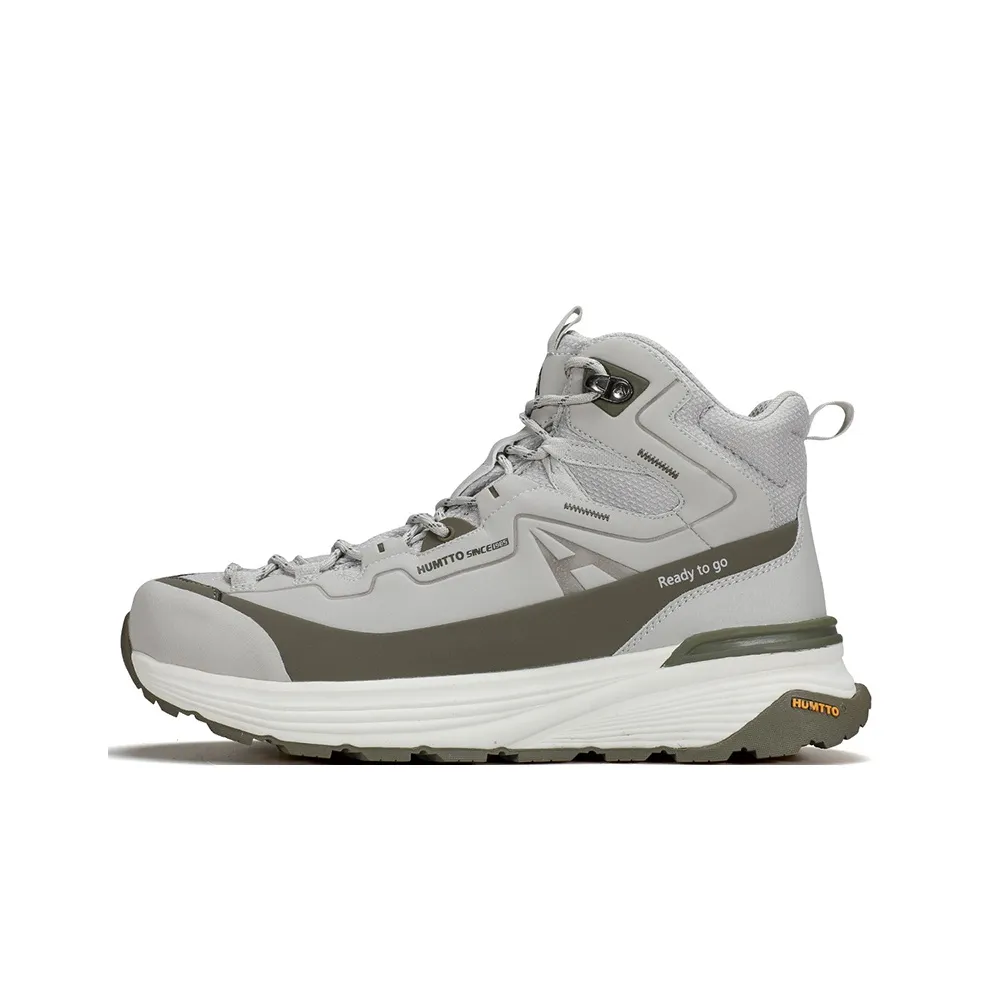 HUMTTO Альпинистские и туристические ботинки Высокие Бежево-серый Матча Зеленый Мужской