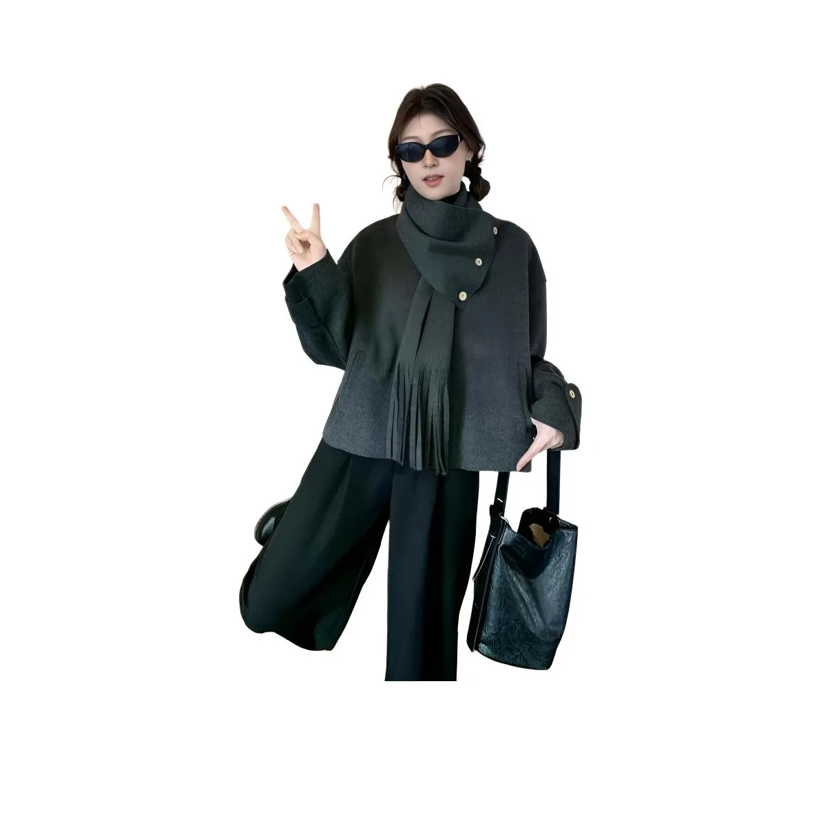 Gentle Welcome Серый Женский Пальто