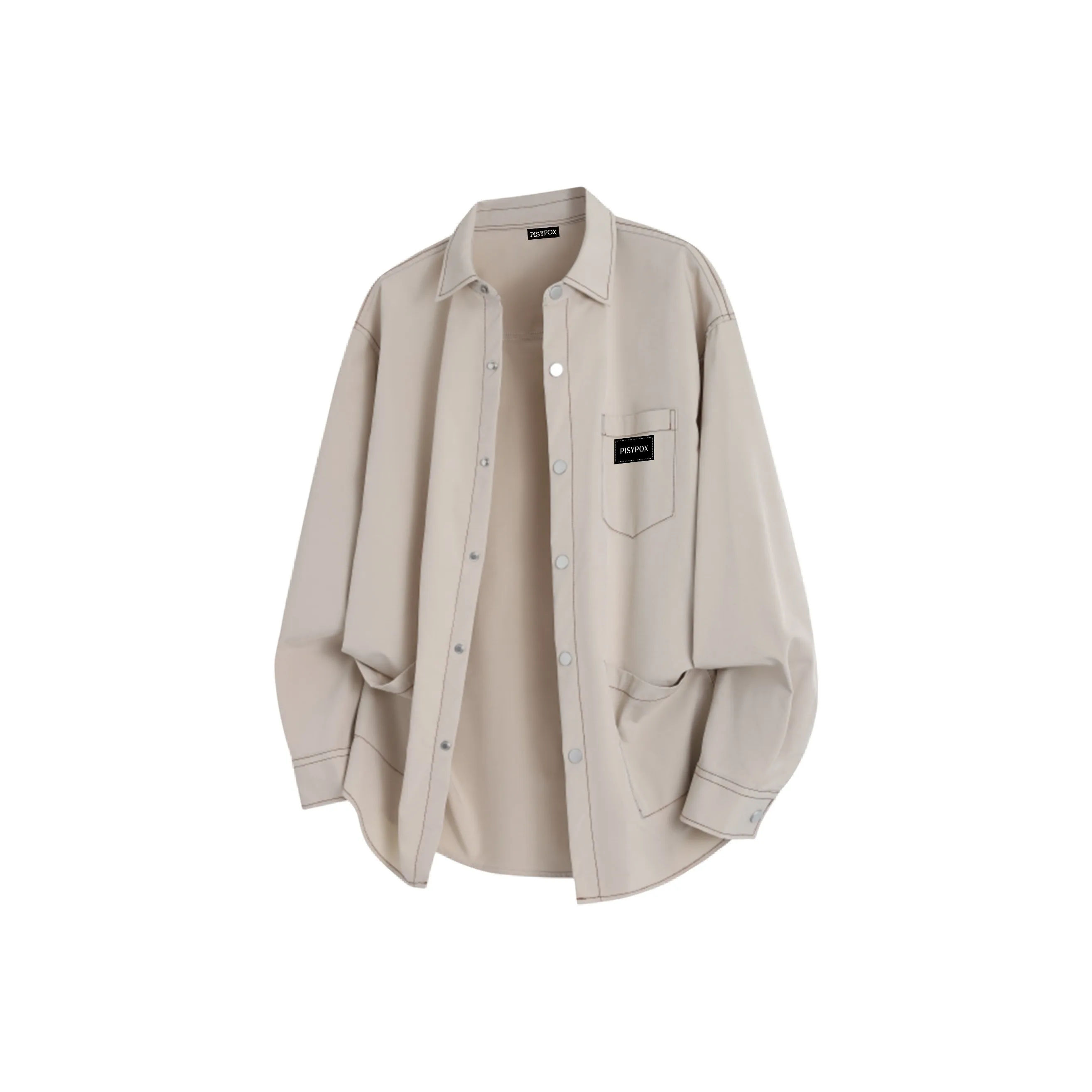 PISYPOX Длинный рукав рубашка унисекс