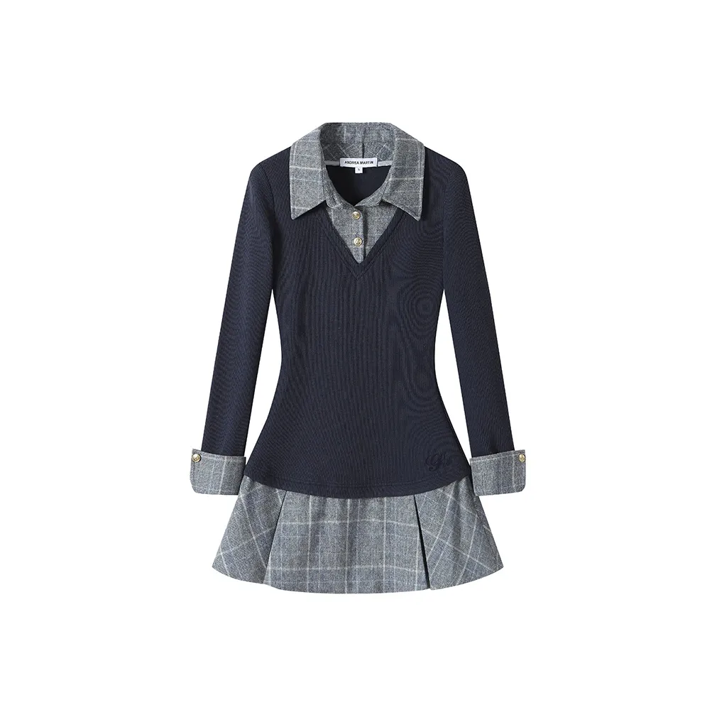 ANDREA MARTIN Длинное платье с длинными рукавами женское