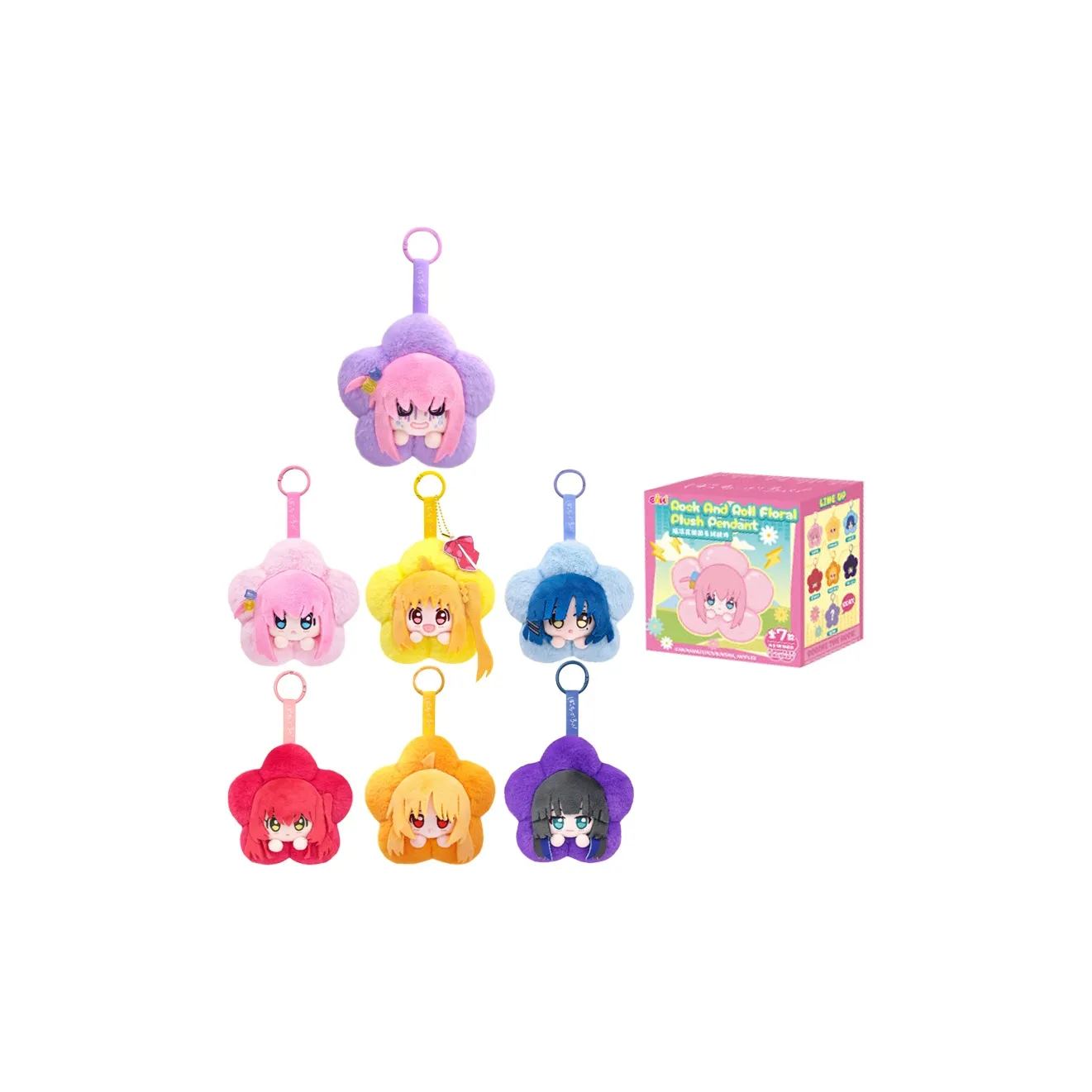 EAKI Bocchi the Rock! Рок Цветение Плюшевый Украшение Слепые коробки Один Mystery Коробка Целая коробка 6 шт