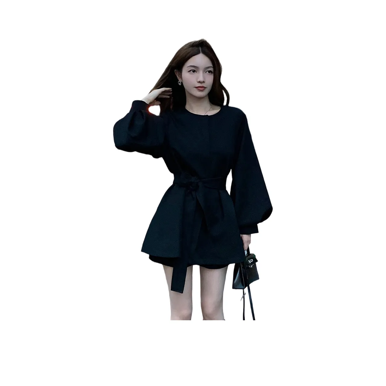 GRAYISMOON Длинное платье с длинными рукавами женское