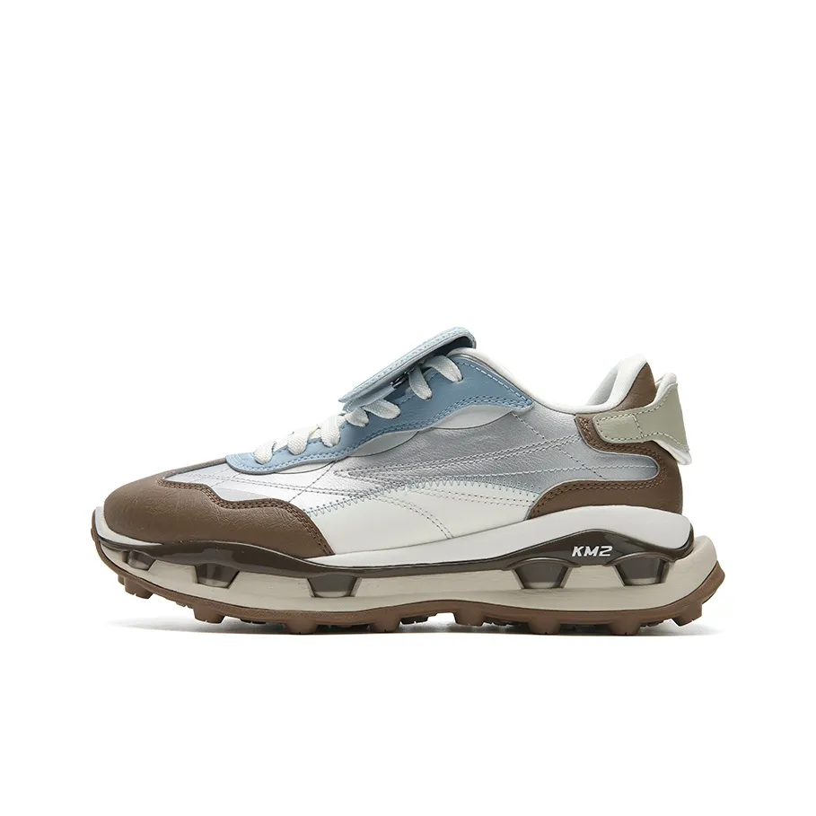 FILA KM2 Износостойкий и Легкий Низкий Топ Повседневная Обувь Женская Серебряный Коричневый