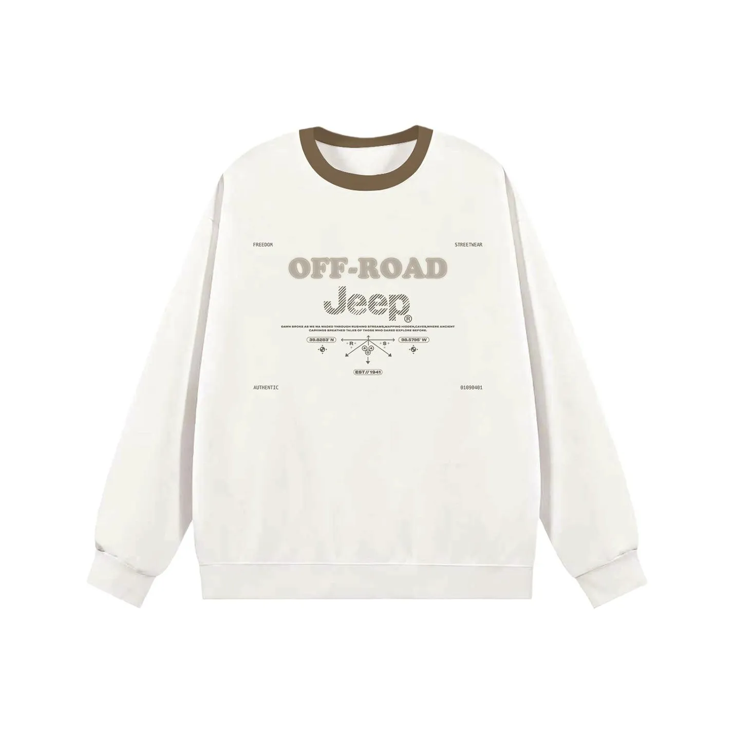 JEEP Длинный рукав Свитшот Унисекс