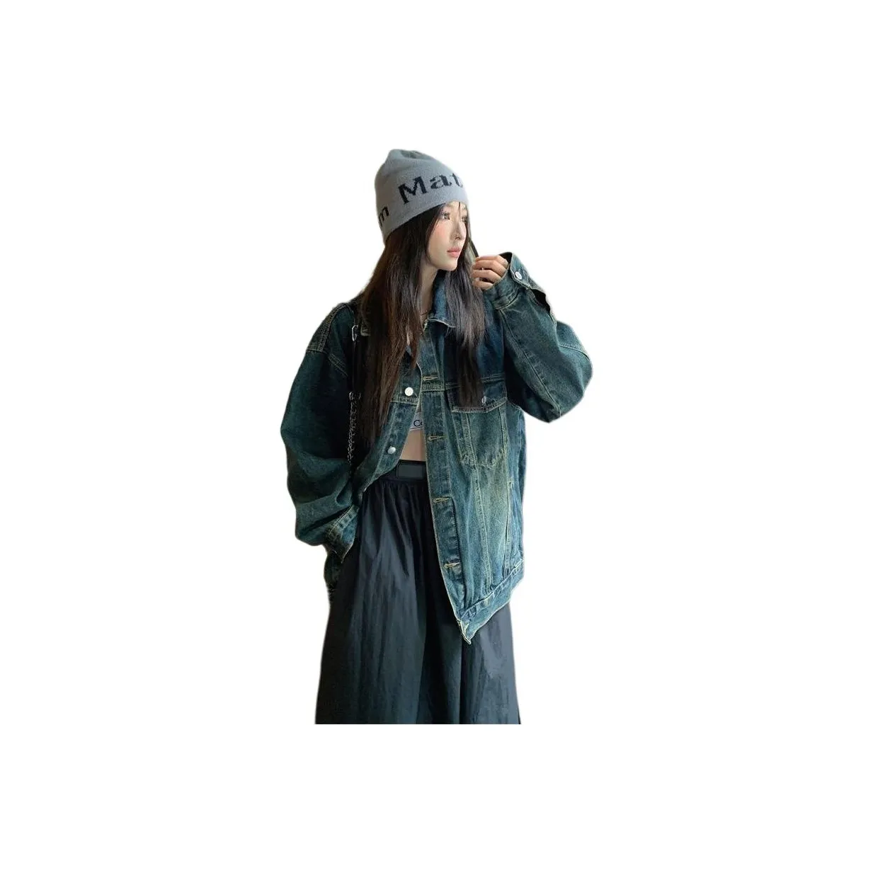 HAPG Винтажный синий [Высокое качество] Модный бренд Женские куртки