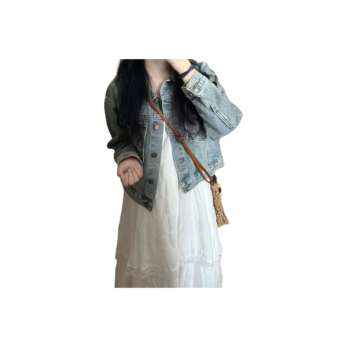 HAPG [Single Pack] Джинсовая куртка Self Owned Factory Высококачественные женские куртки