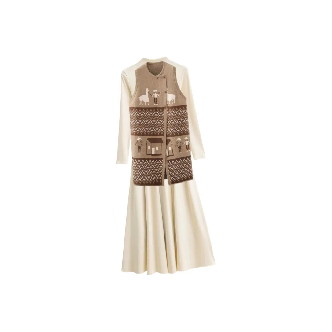 ARIADNAW STUDIO Женские Длинные Платья с Длинными Рукавами