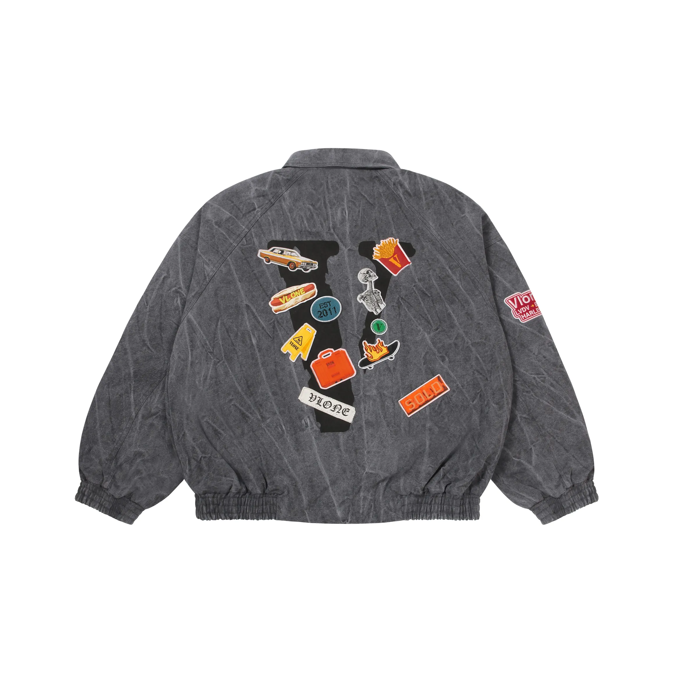 VLONE Серый Цвет Унисекс Куртки