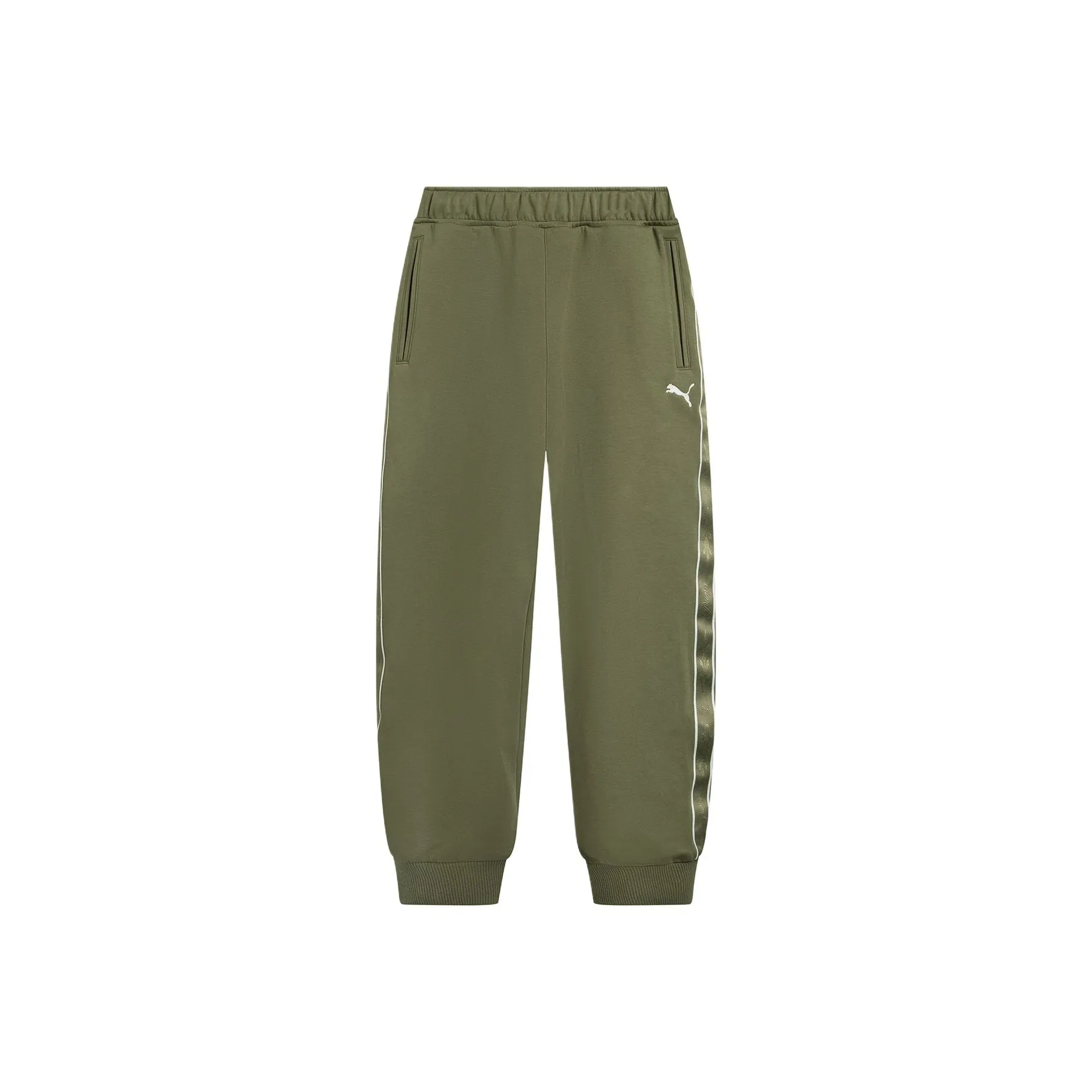 PUMA Оливково-зеленые унисекс вязаные тренировочные брюки