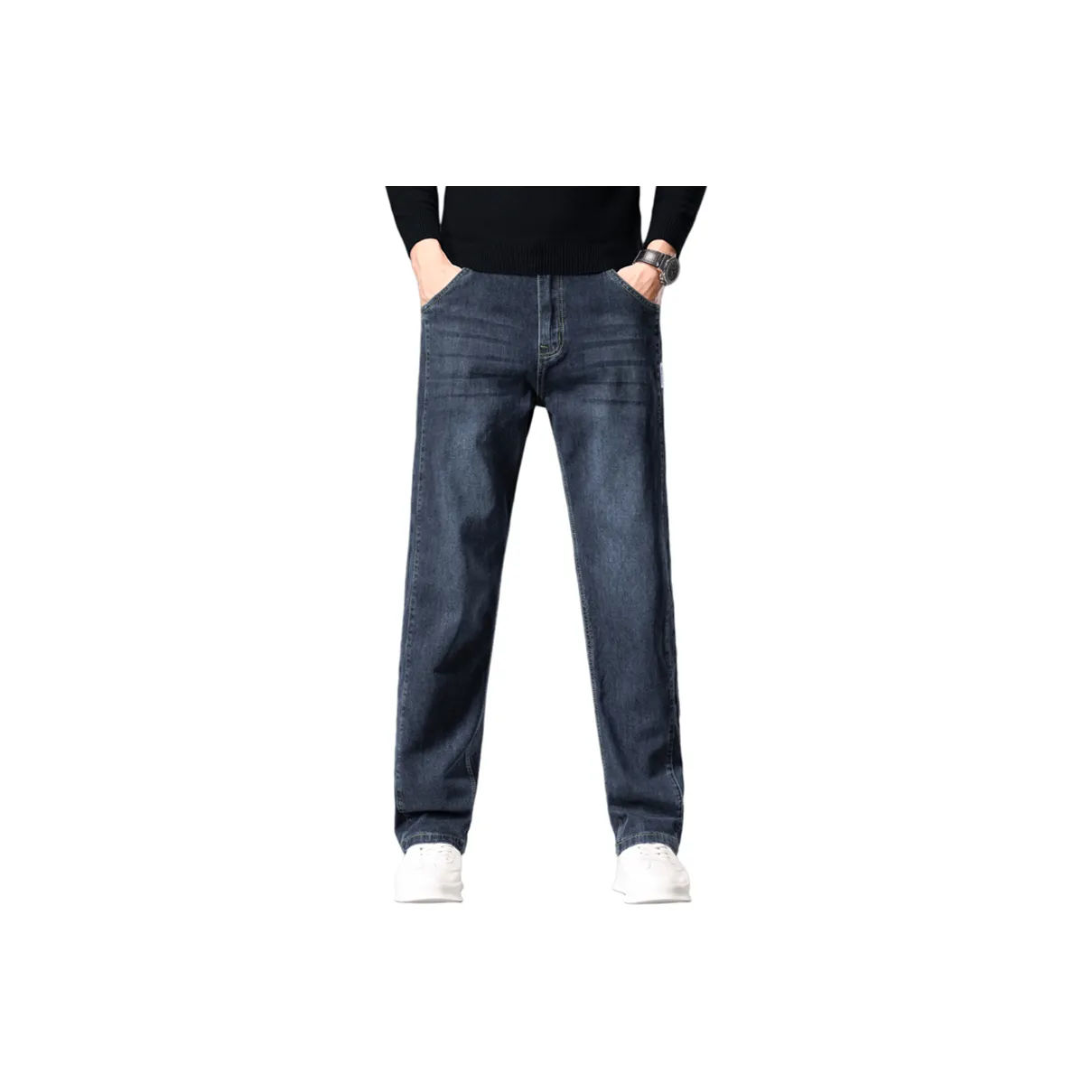 BANGBOY X IZTION Серый Черный Синий [Утолщенный и с флисовой подкладкой] Мужские Джинсы