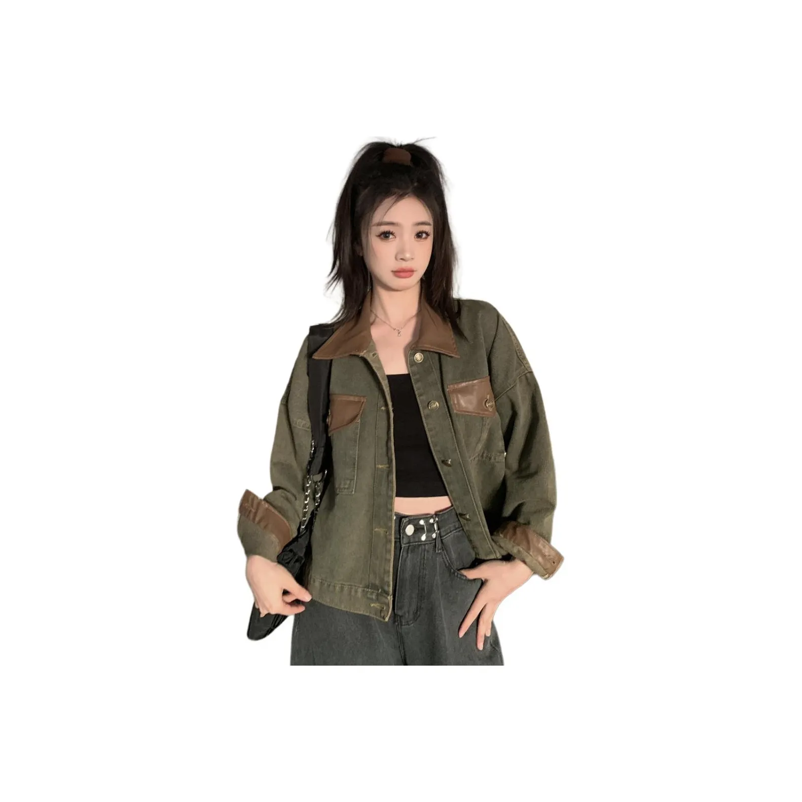 Dippanis Кофе Женские Джинсовые куртки