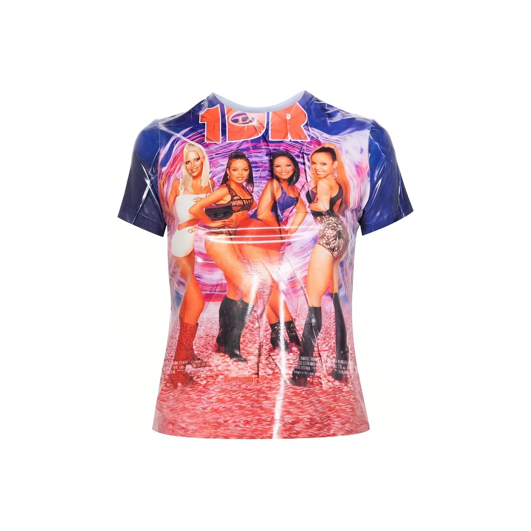 DIESEL Стандартная T-рубашка Женская Синяя