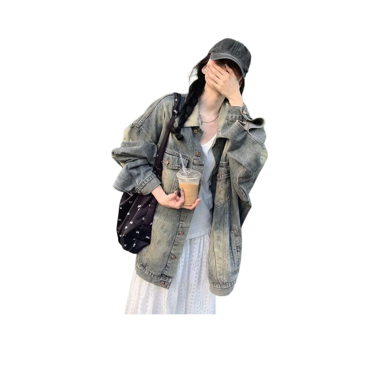 HAPG Винтаж Потертый Цвет Высококачественные Женские Куртки