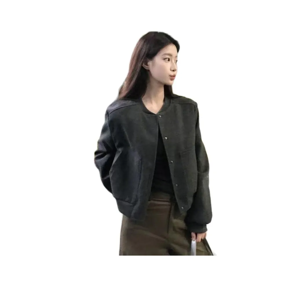 HAPG Темно-серый пальто [Премиум Feel] Женские куртки