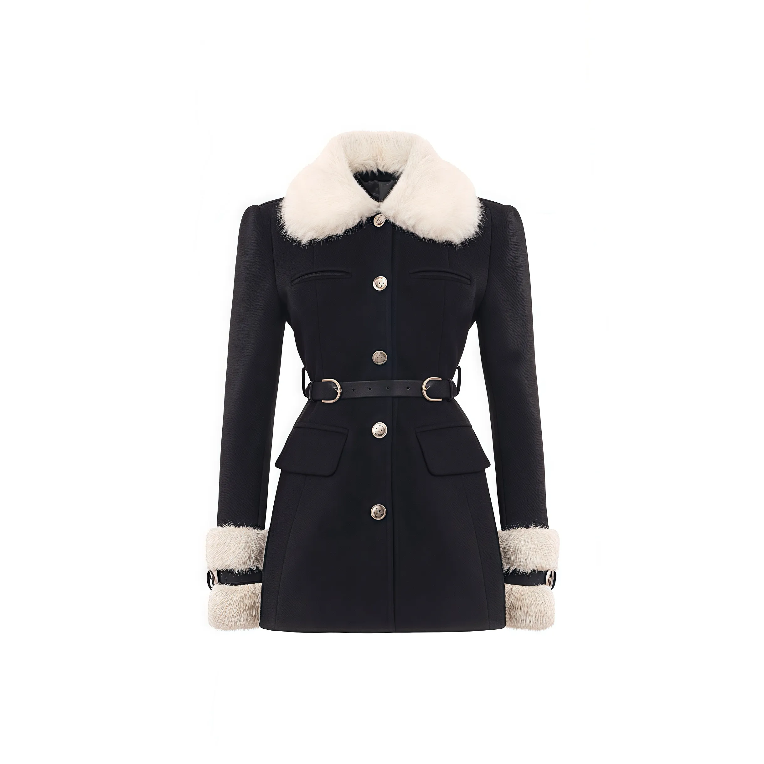 KYKW Черный С подарками Шарф Женские Бархатные Куртки