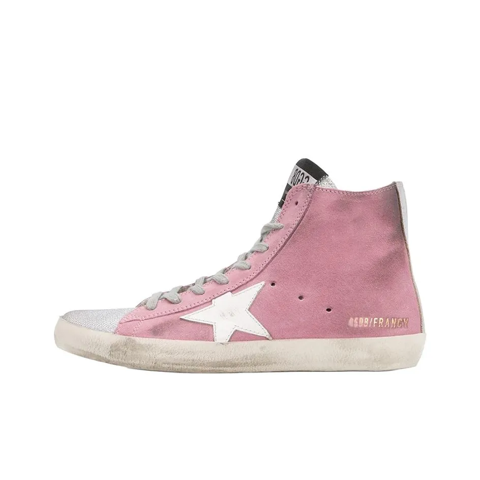 Golden Goose Francy Canvas Shoes Women's High-Top Pink