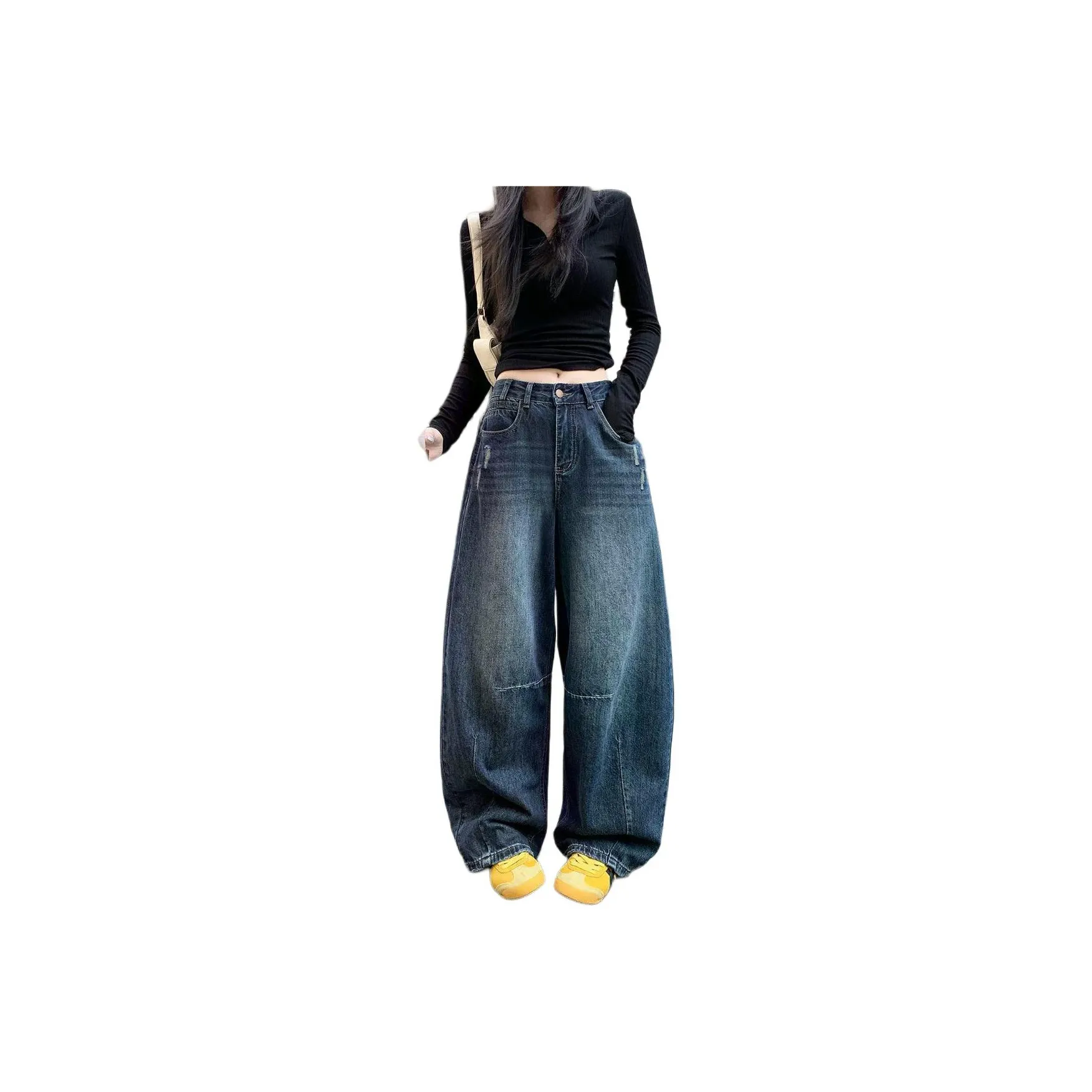 QINGYING Blue Women's Jeans QINGYING Синий Женские Джинсы