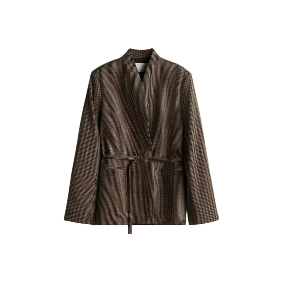 H M Темный бежевый Гусиная лапка Женские деловые костюмы