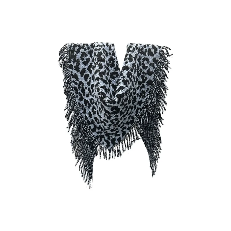 Maserati Смесовая шерсть Винтаж Малыш Bandana Bibs Удобный и Теплый с Леопардовым принтом Унисекс