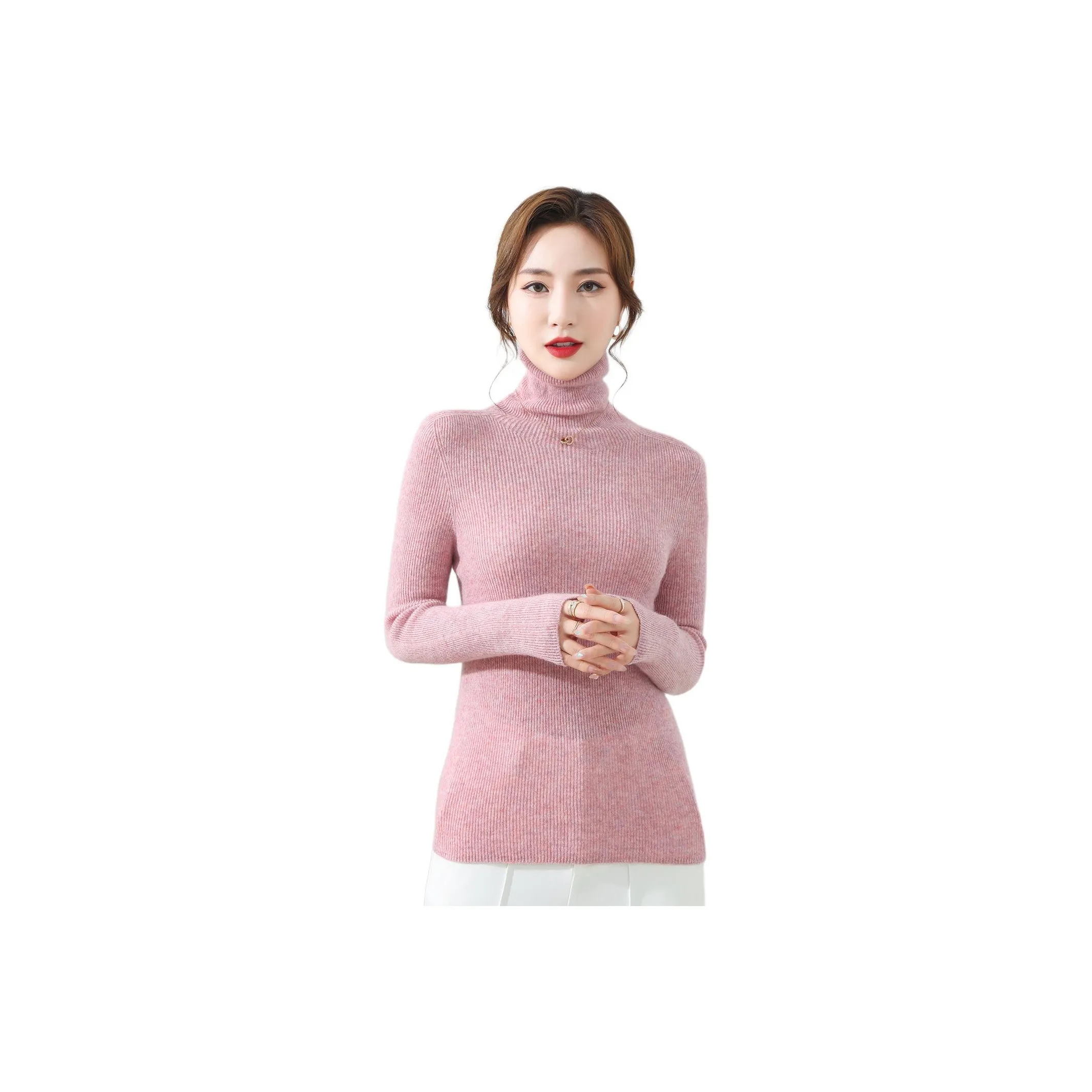 H YXIANG Кашемир Свитер Женские